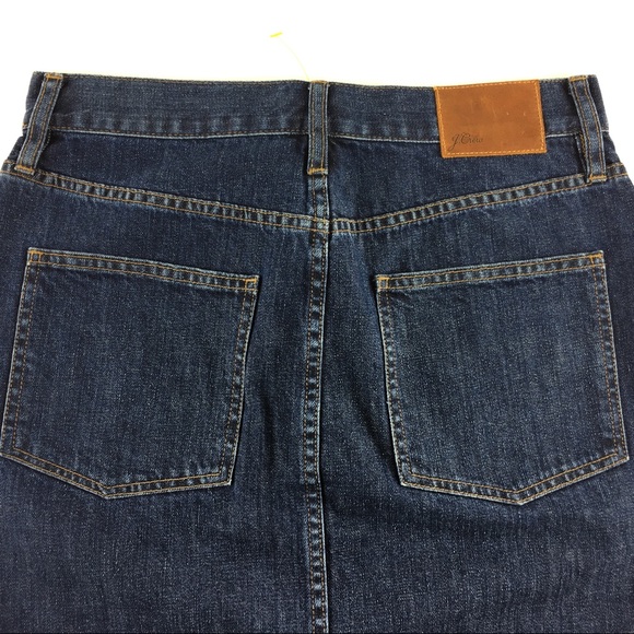 J.Crew Pencil Skirt Dark Wash - Picture 4 of 7